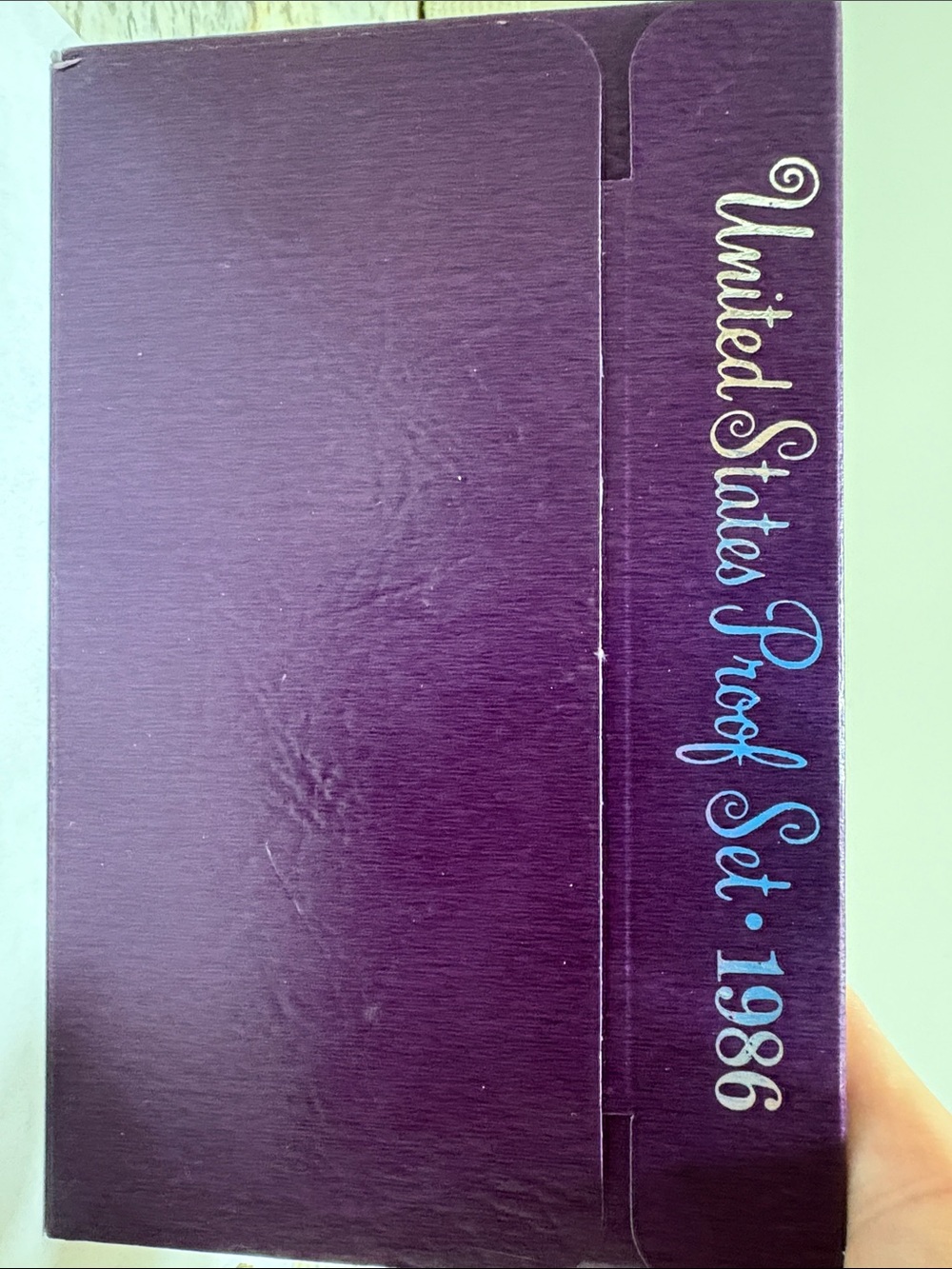US Proof Set 1986 5 coin set - burgundy cover